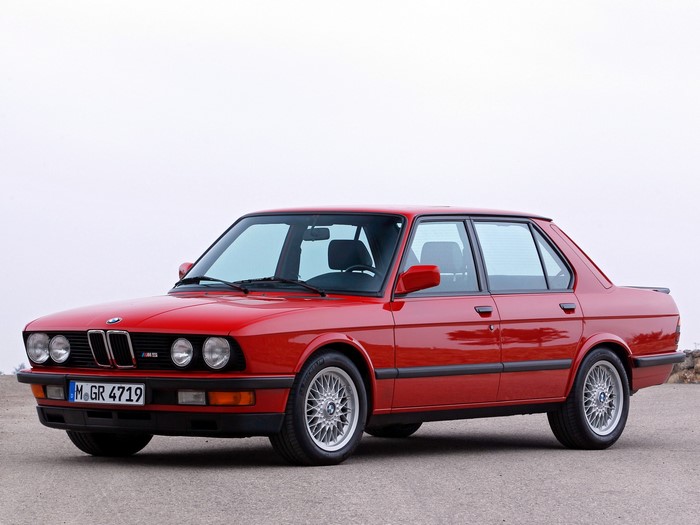 Red BMW M5 E28 Sedan