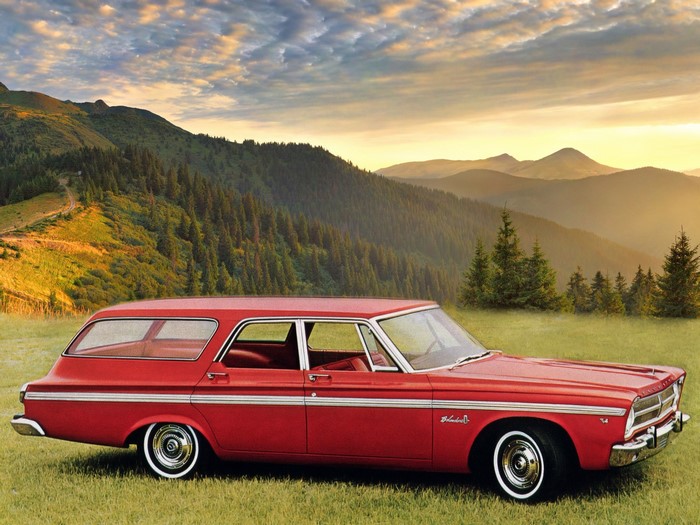 1965 Plymouth Belvedere II Station Wagon in mountains