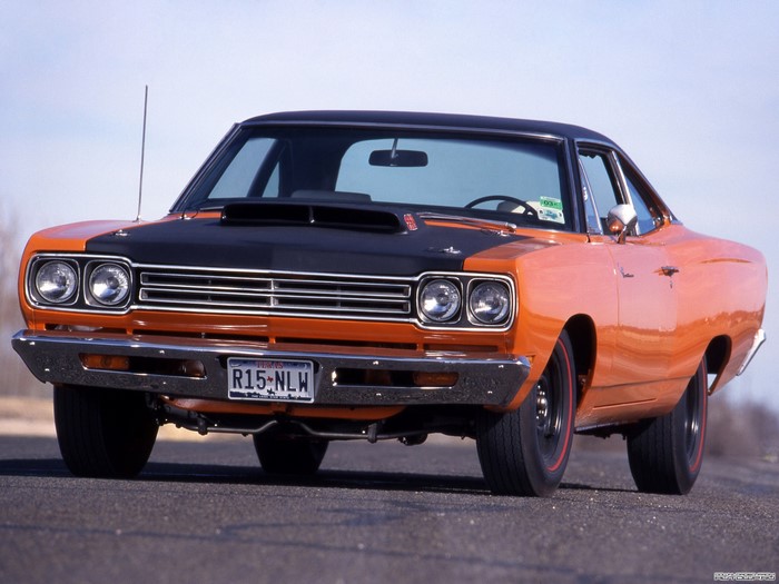 1969 Plymouth Roadrunner orange and black