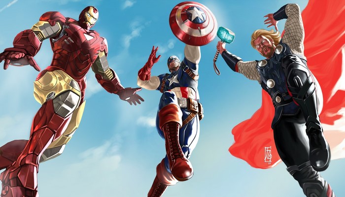Iron Man, Captain America, and Thor from The Avengers