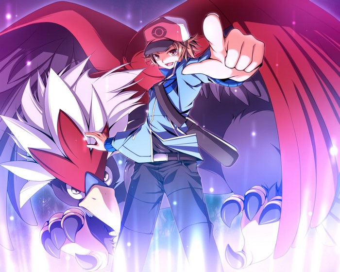 Young man with a bird Pokemon