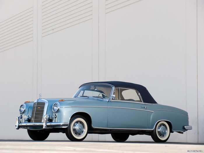 Light Blue Mercedes-Benz Convertible