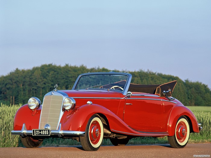 Red Mercedes-Benz Convertible Car