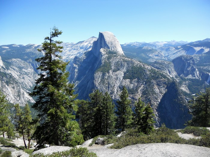 Half Dome and Yosemite Valley from Glacier Point, California