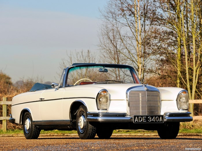 White Mercedes-Benz Convertible Car