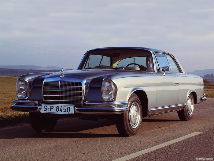 Mercedes-Benz S-Class Coupe driving on a road