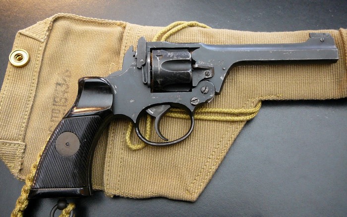 Webley Revolver with Canvas Holster