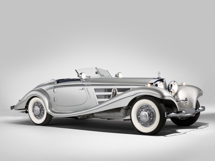 Silver Mercedes-Benz 540K Roadster