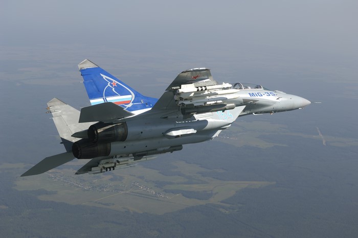 Mikoyan MiG-35 fighter jet in flight