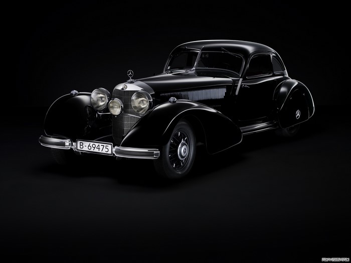 Black 1936 Mercedes-Benz 540K Coupe