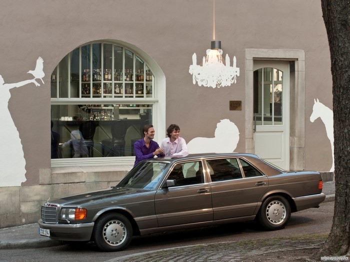 Two men and a Mercedes-Benz S-Class