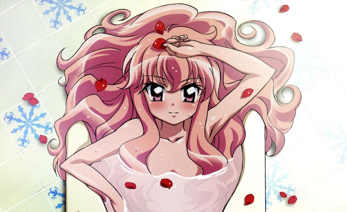 Louise Françoise Le Blanc De La Vallière from Zero no Tsukaima in a bath