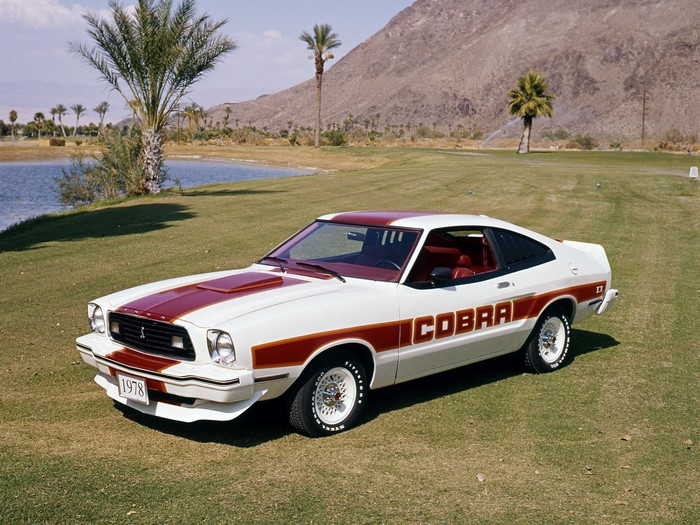 1978 Ford Mustang Cobra II on a golf course