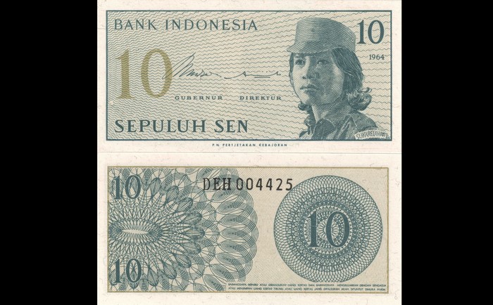 Bank Indonesia 10 Sen 1964 Banknote
