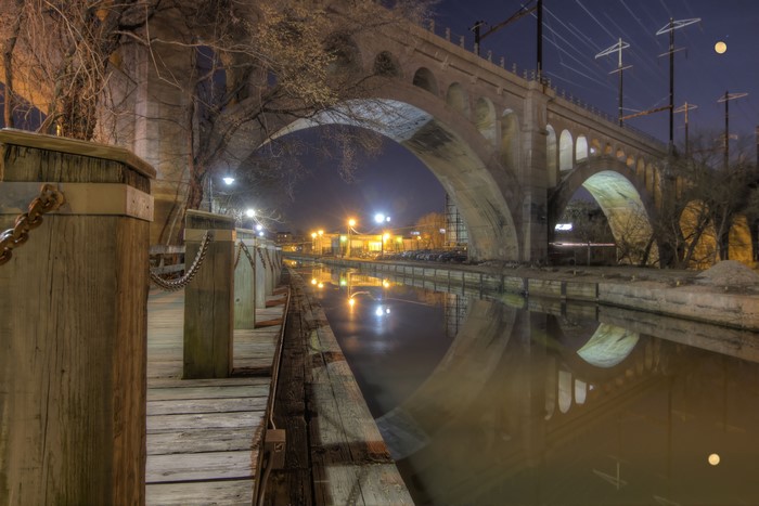 Manayunk Arch Bridge at Night