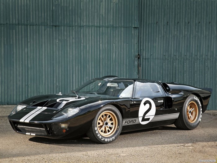 Black 1966 Ford GT40 Le Mans Race Car