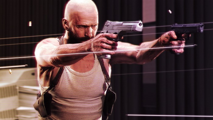 Max Payne from Max Payne 3 dual-wielding pistols