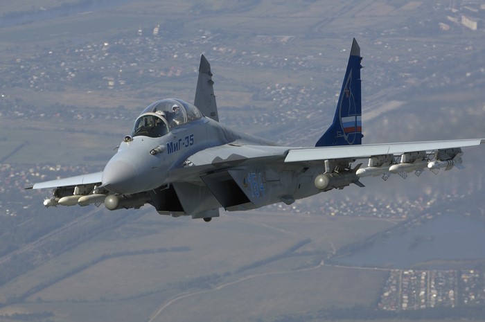Mikoyan MiG-35 fighter jet in flight