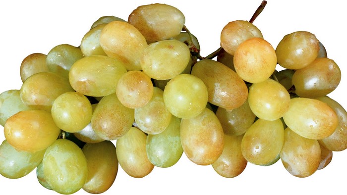Bunch of green and yellow grapes