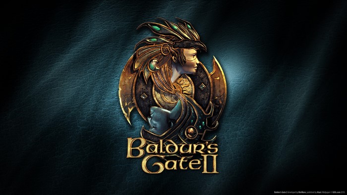 Baldur's Gate II logo with ornate design