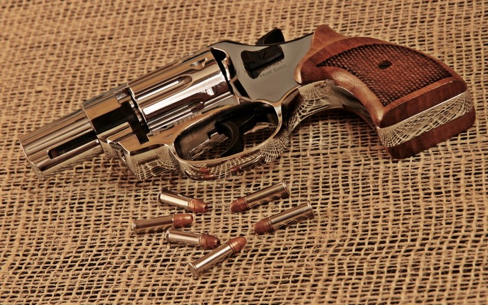Revolver with ammunition