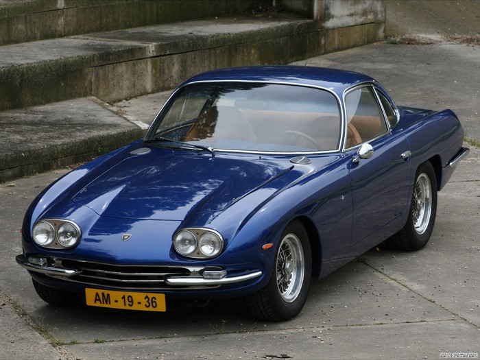 Blue Lamborghini 400 GT 2+2