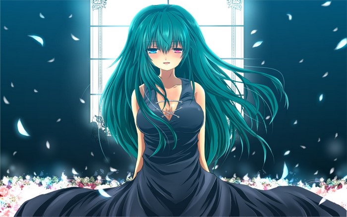 Touhou Collection: Anime Girl with Teal Hair