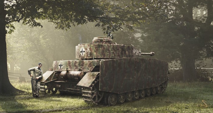Panzerkampfwagen IV Tank with Soldier