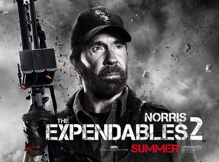 Chuck Norris in The Expendables 2