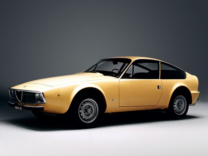 Yellow Alfa Romeo GT 1300 Junior