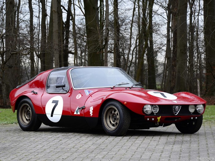 Red Alfa Romeo Giulia TZ Prototipo by Autodelta 1965