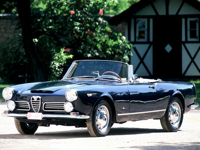 Dark Blue Alfa Romeo Spider Convertible