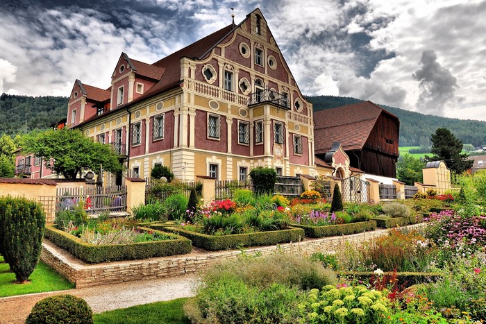 Teodone Ethnographic Museum building and garden in Italy