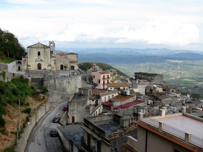 Village on a hill in Italy