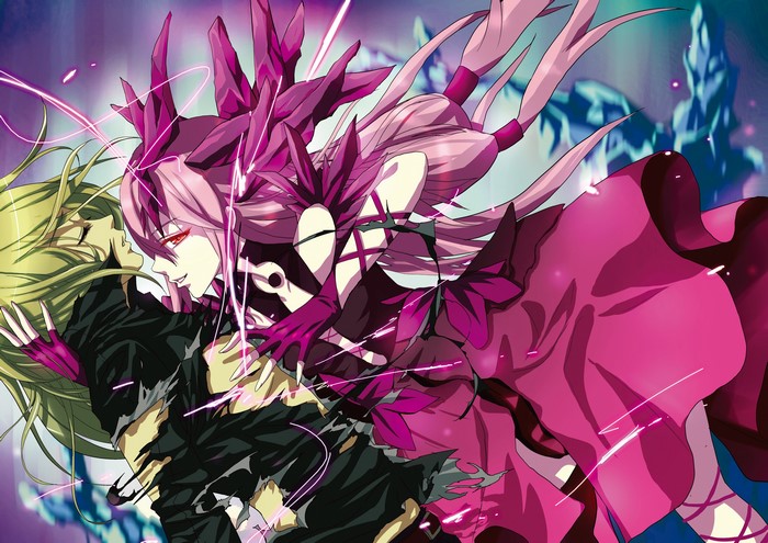 Inori Yuzuriha and Gai Tsutsugami from Guilty Crown