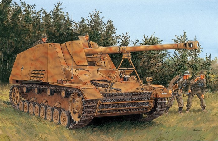 German SdKfz 164 Nashorn self-propelled gun