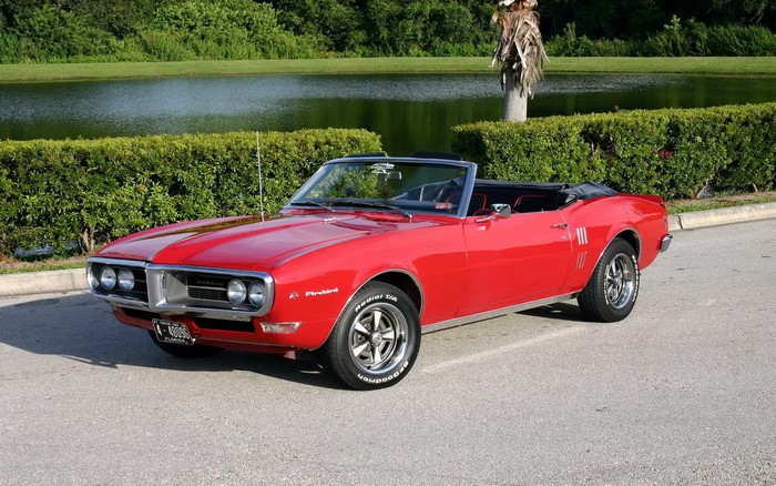 Red 1967 Pontiac Firebird Convertible