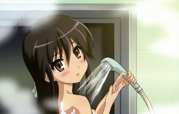 Shana from Shakugan no Shana in shower