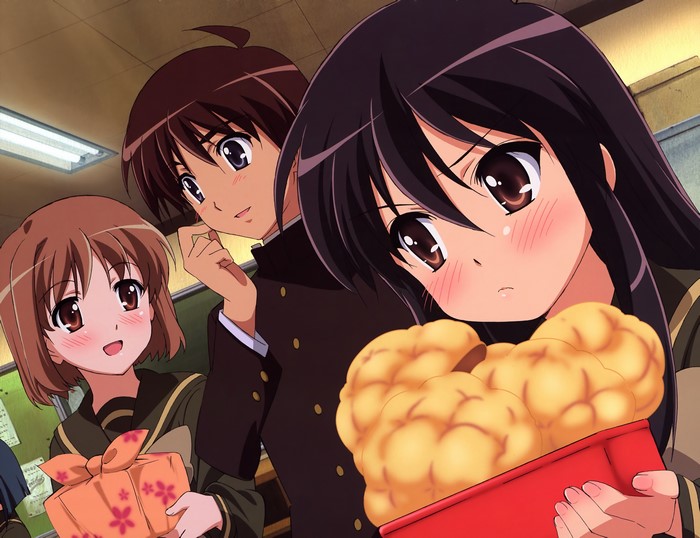 Shana from Shakugan no Shana with friends