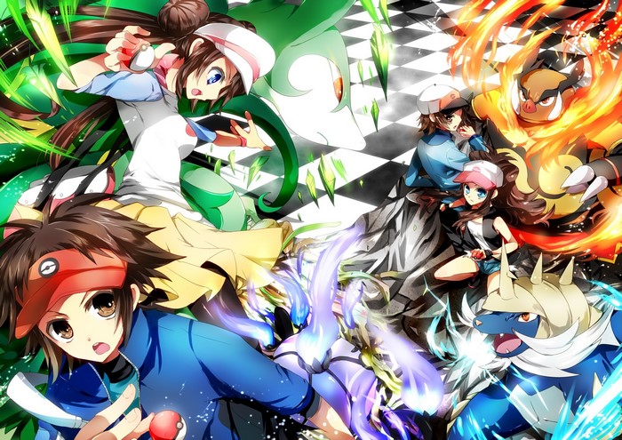 Pokemon Trainers and Pokemon battling