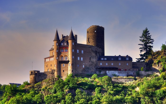 Burg Katz castle on a hill in Germany