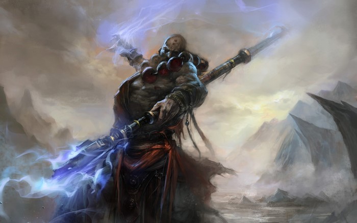 Diablo III Monk with Staff