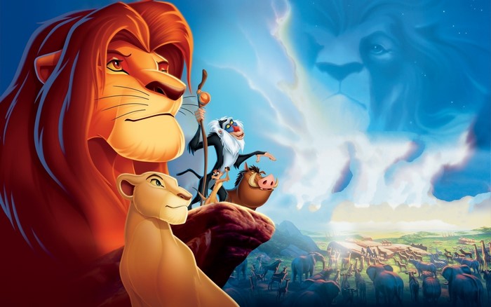 The Lion King characters on Pride Rock
