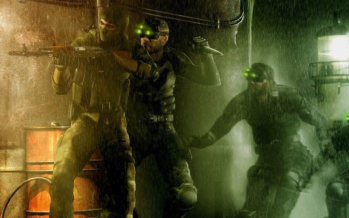Sam Fisher and soldiers in Splinter Cell