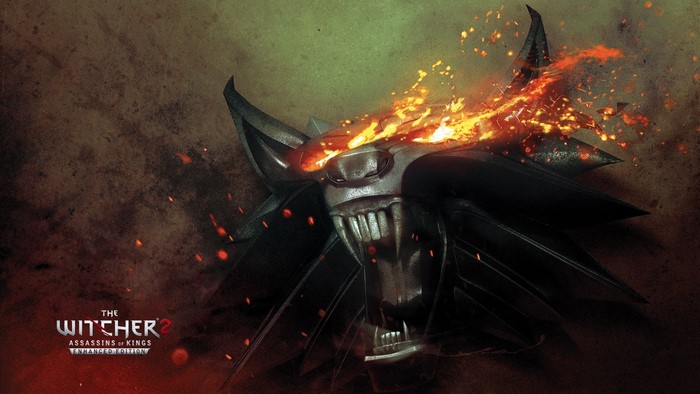 The Witcher 2: Assassins of Kings logo with fire