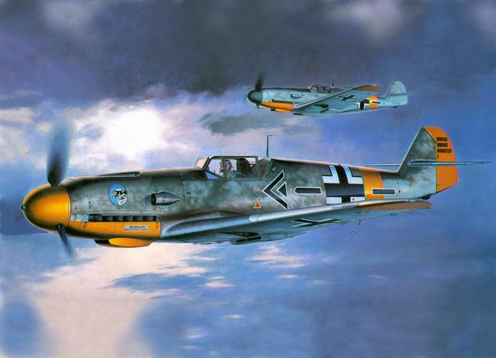 Bf 109F2 Airplanes in Flight