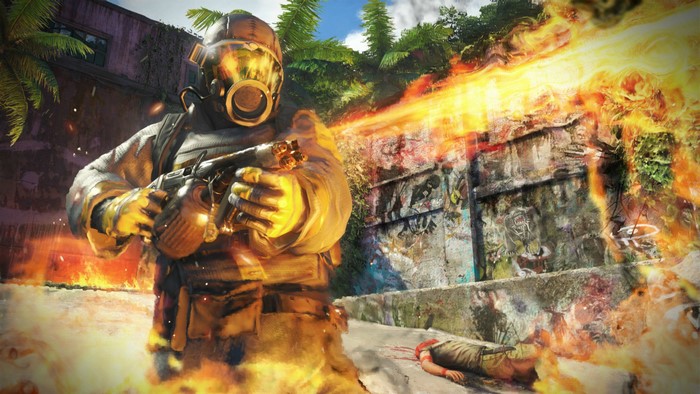 Man with flamethrower in Far Cry