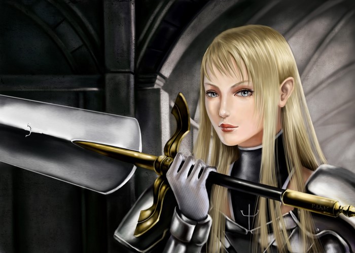 Woman with Claymore in armor