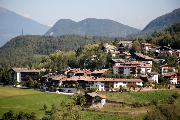 Houses on a hillside in Italy