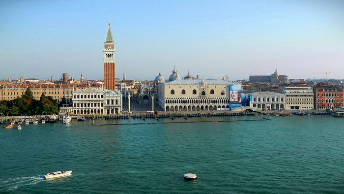 Venice cityscape with Doge's Palace and Campanile